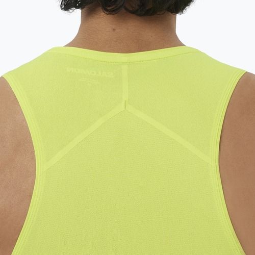 Футболка для бігу чоловіча Salomon Sense Aero Singlet GFX acid lime