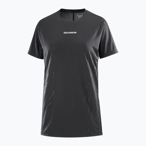 Футболка для бігу жіноча Salomon Sense Aero SS Tee GFX deep black