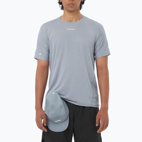 Футболка для бігу чоловіча Salomon Sense Aero SS Tee GFX trade winds