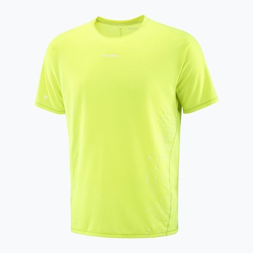 Футболка для бігу чоловіча Salomon Sense Aero SS Tee GFX acid lime