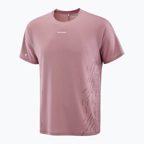 Футболка для бігу чоловіча Salomon Sense Aero SS Tee GFX dusky orchid