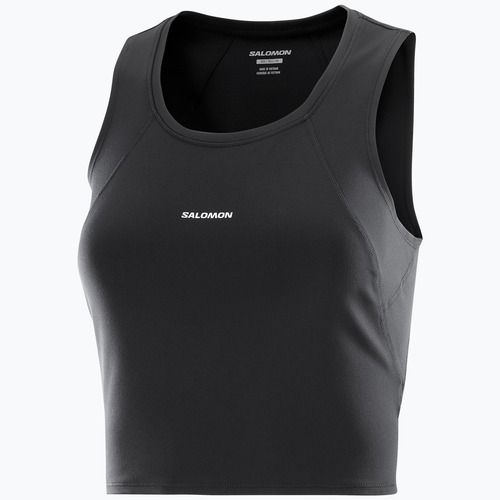 Футболка для бігу жіноча Salomon SHAKEout Bliss Tanklette deep black