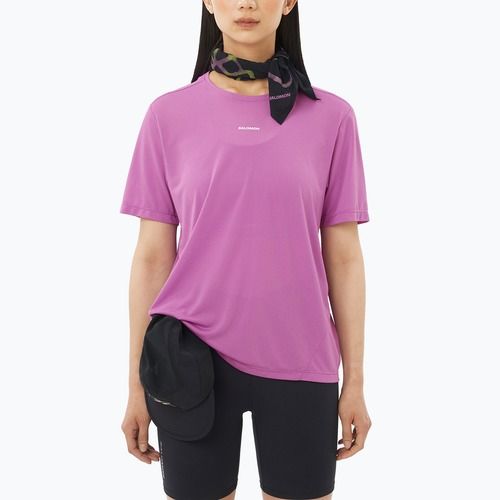 Футболка для бігу жіноча Salomon Shakeout Core iris orchid