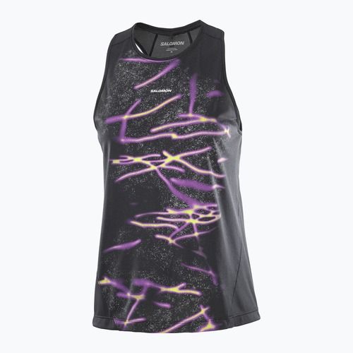 Футболка для бігу жіноча Salomon Shakeout Core Tank GFX deep black