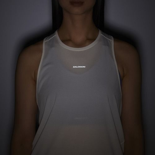 Футболка для бігу жіноча Salomon Shakeout Core Tank whisper white