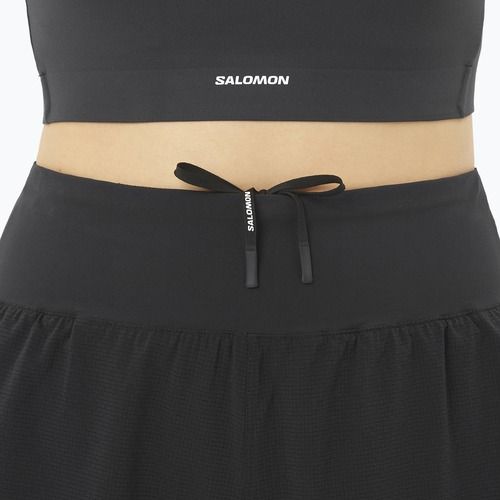 Шорти для бігу жіночі Salomon Sense Aero Stow 4" deep black