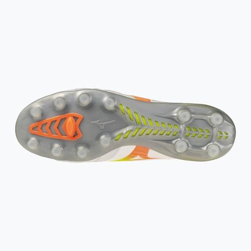 Кросівки футбольні Mizuno Monarcida Neo III Elite FG white/evening primrose/lava orange
