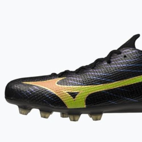 Кросівки футбольні Mizuno Alpha III Japan FG black/lava orange/evening primrose