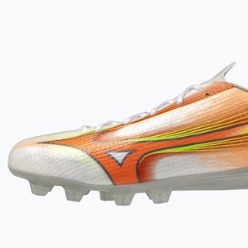 Кросівки футбольні Mizuno Alfa III Pro FG white/lava orange/evening primrose