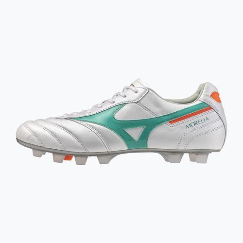 Кросівки футбольні Mizuno Morelia II Japan FG white/arcadia/lava orange