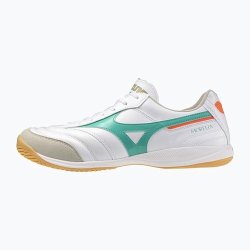 Кросівки футбольні Mizuno Morelia Sala Elite IN white/arcadia/lava orange