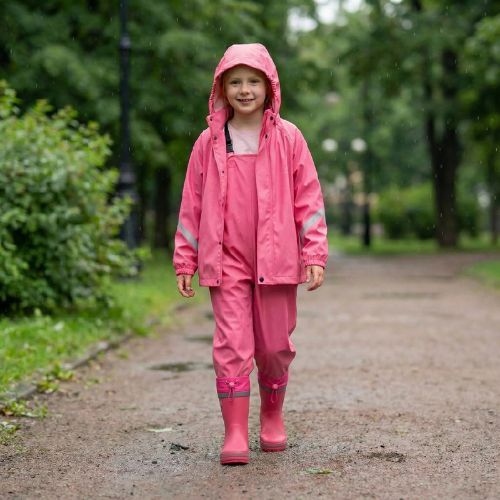 Дитячі гумові чоботи KADVA PuddleProof JR з відбивними елементами рожевий