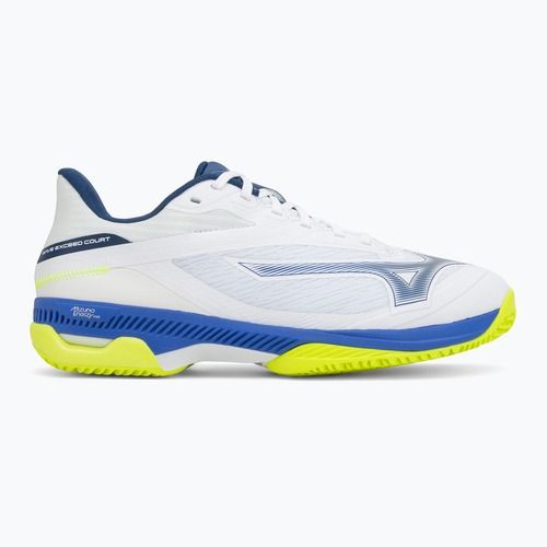 Кросівки тенісні Mizuno Wave Exceed Court CC white/dazzling blue/lightning