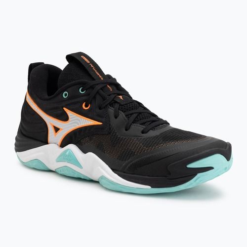 Кросівки волейбольні Mizuno Wave Momentum Elite black/tangelo/ice green