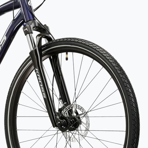 Велосипед кросовий KROSS Evado 5.0 синій/срібний/глянцевий