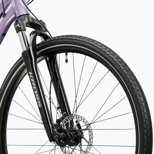 Велосипед кросовий жіночий KROSS Evado 5.0 W фіолетовий/чорний/глянцевий