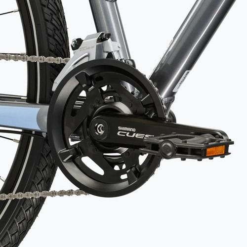 Велосипед кросовий жіночий KROSS Evado 5.0 W сірий/блакитний/глянцевий