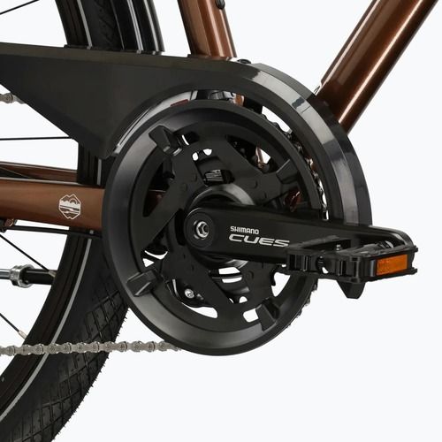 Велосипед трекінговий KROSS Trans 5.0 коричневий/срібний/глянцевий