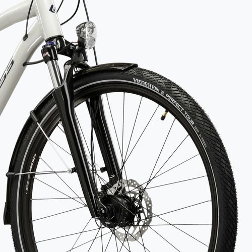 Велосипед трекінговий KROSS Trans 5.0 сірий/синій/глянцевий