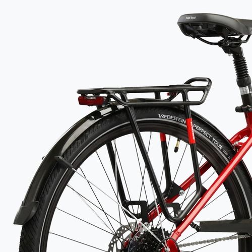 Велосипед трекінговий жіночий KROSS Trans 5.0 W червоний/срібний/глянцевий