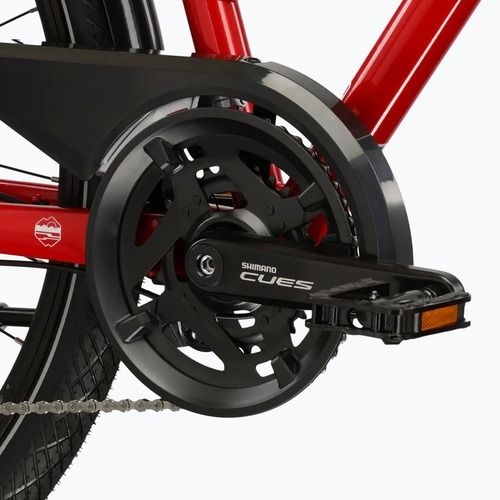Велосипед трекінговий жіночий KROSS Trans 5.0 W червоний/срібний/глянцевий