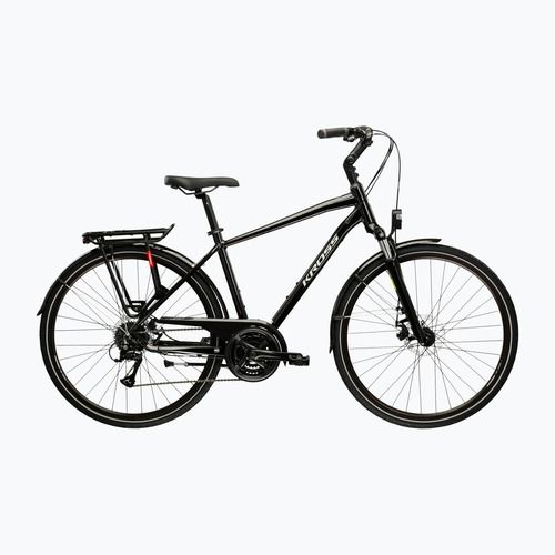 Велосипед трекінговий KROSS Trans 3.0 чорний/сірий/глянцевий