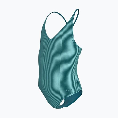 Купальник суцільний дитячий Nike Ocean Bound Ripple Texture Lace Up blached turquoise