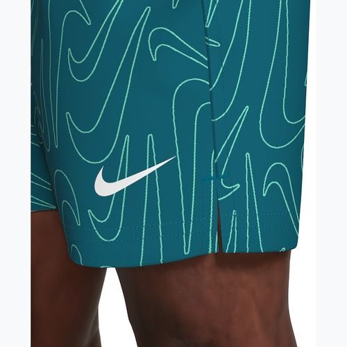 Шорти для плавання чоловічі Nike Breaker Logofetti 5" Volley green abyss