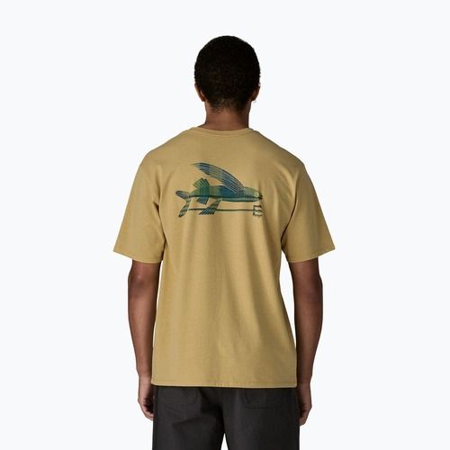 Футболка чоловіча Patagonia Flying Fish Responsibili Tee limestone yellow/heritage fitz