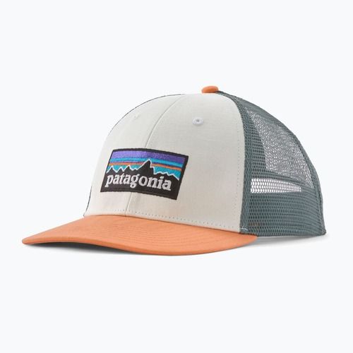 Кепка Patagonia P-6 Logo LoPro Trucker white w/peach sherbet