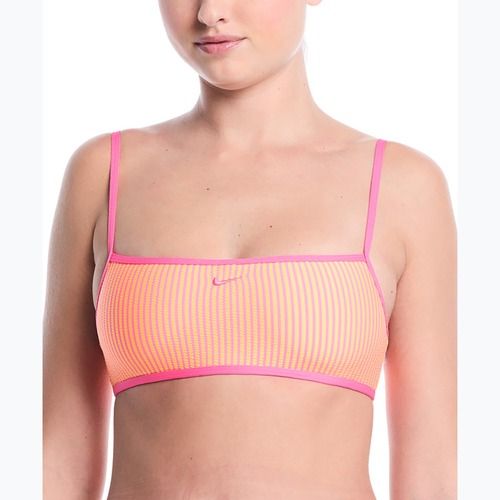 Верхня частина купальника Nike Ripple Texture Bralette Classic Bikini pink glow