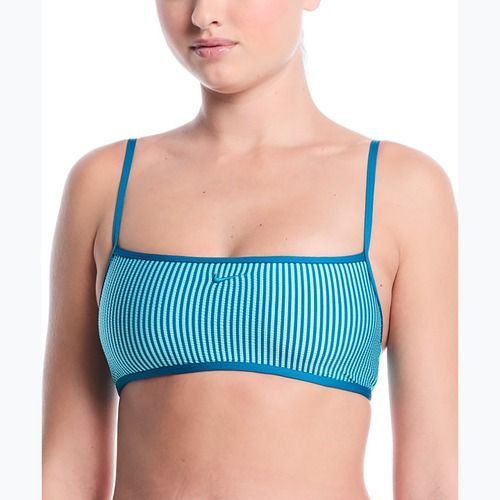 Верхня частина купальника Nike Ripple Texture Bralette Classic Bikini bleached turquoise
