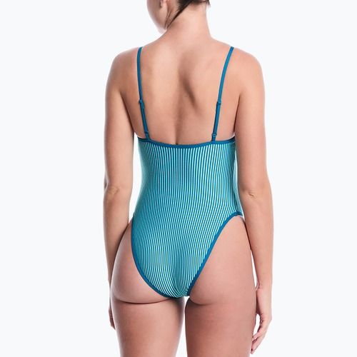 Купальник суцільний жіночий Nike Ocean Bound Ripple Texture Square Neck bleached turquoise