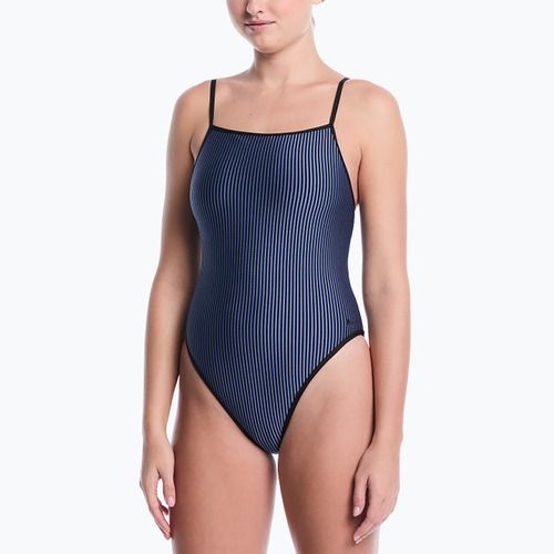 Купальник суцільний жіночий Nike Ocean Bound Ripple Texture Square Neck slate
