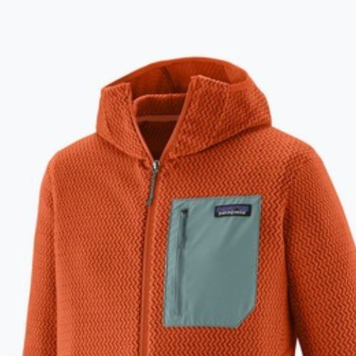 Кофта трекінгова чоловіча Patagonia R1 Air Full Zip Hoody coal orange