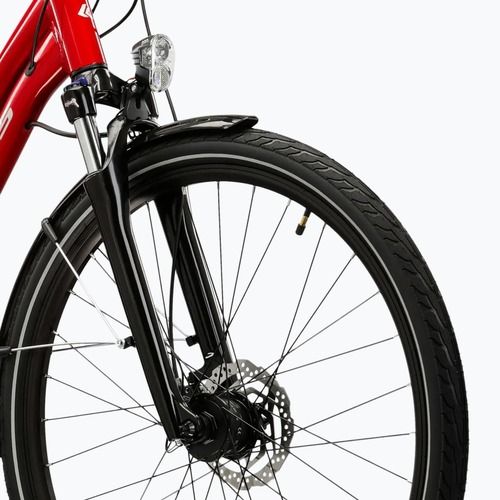 Велосипед трекінговий жіночий KROSS Trans 5.0 W червоний/срібний/глянцевий