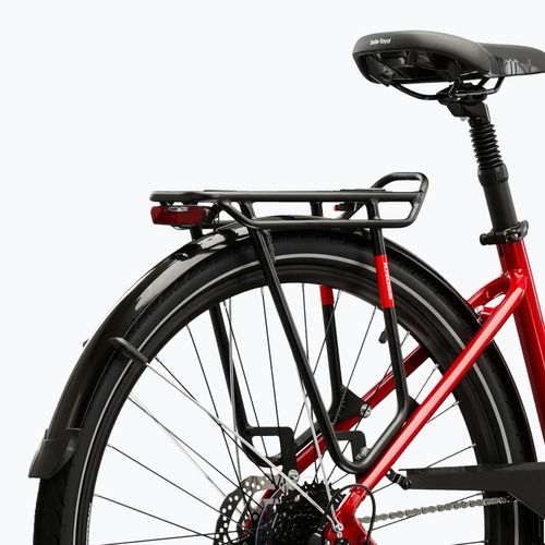 Велосипед трекінговий жіночий KROSS Trans 5.0 W червоний/срібний/глянцевий