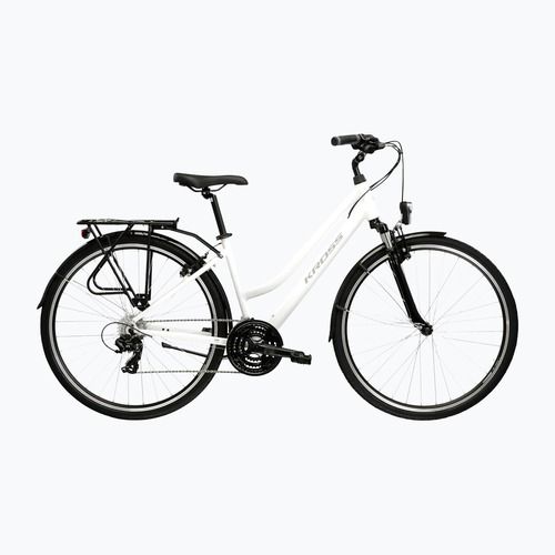 Велосипед трекінговий жіночий KROSS Trans 1.0 W білий/сірий/глянцевий