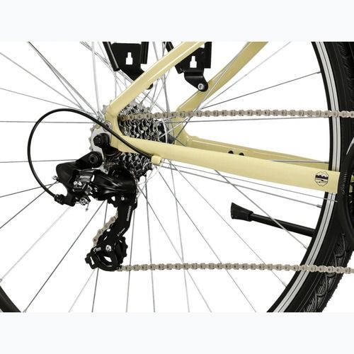 Велосипед трекінговий жіночий KROSS Trans 1.0 W бежевий/фіолетовий/глянцевий