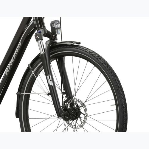 Велосипед електричний KROSS Sentio Hybrid 1.0 el. 504 Wh чорний/срібний/глянцевий