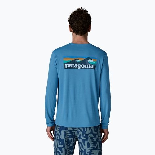 Лонгслів чоловічий Patagonia Capilene Cool Daily - Boardshort Logo shore blue/light shore blue x-dye