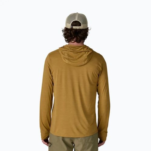 Кофта чоловіча Patagonia Capilene Ultra Hoody bobcat brown/light bobcat brown x-dye