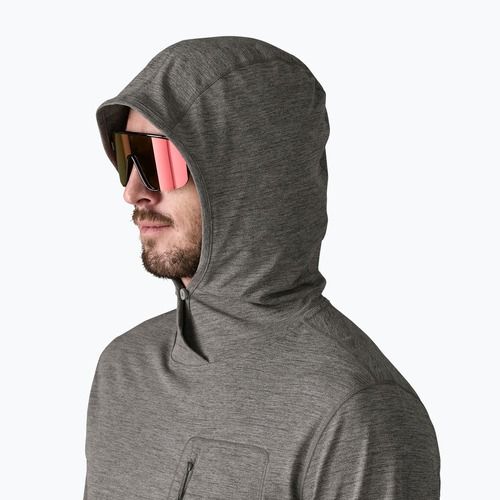 Кофта чоловіча Patagonia Capilene Cool Sun Hoody forge grey/noble grey x-dye