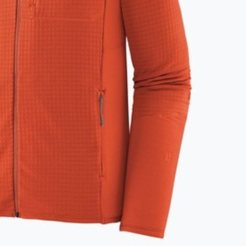 Кофта флісова чоловіча Patagonia R1 Hybrid coal orange