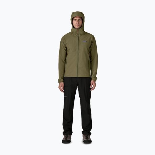 Куртка софтшел чоловіча Patagonia R1 TechFace Hoody basin green
