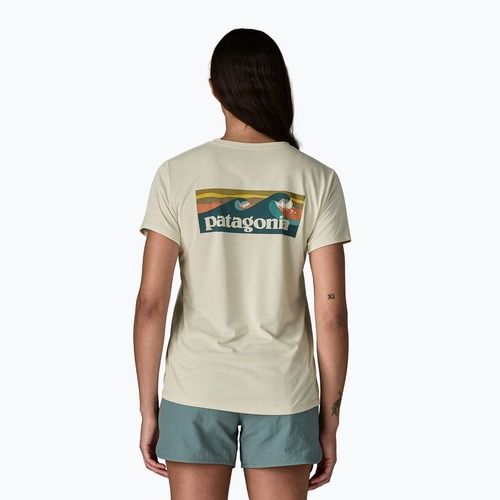 Футболка жіноча Patagonia Capilene Cool Daily Shirt - Boardshort Logo dyno white