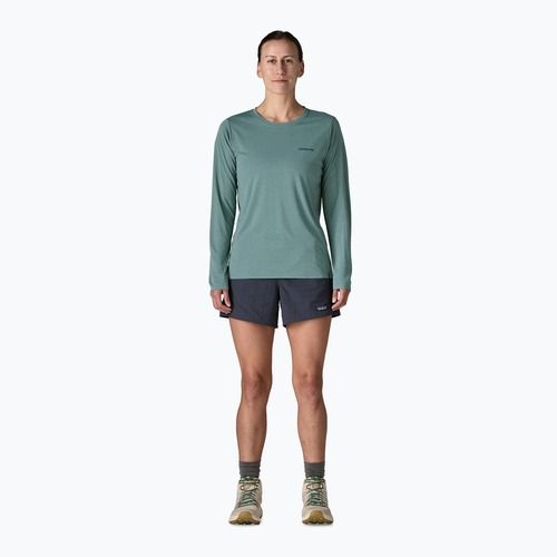 Лонгслів жіночий Patagonia Capilene Cool Daily Shirt - Boardshort Logo blue sage/light blue sage x-dye