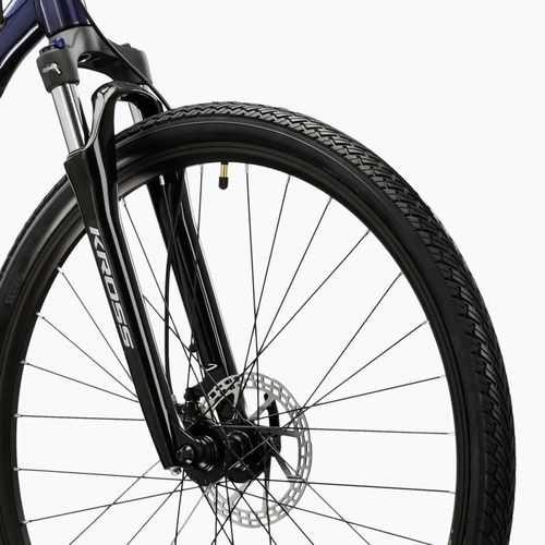 Велосипед кросовий KROSS Evado 5.0 синій/срібний/глянець