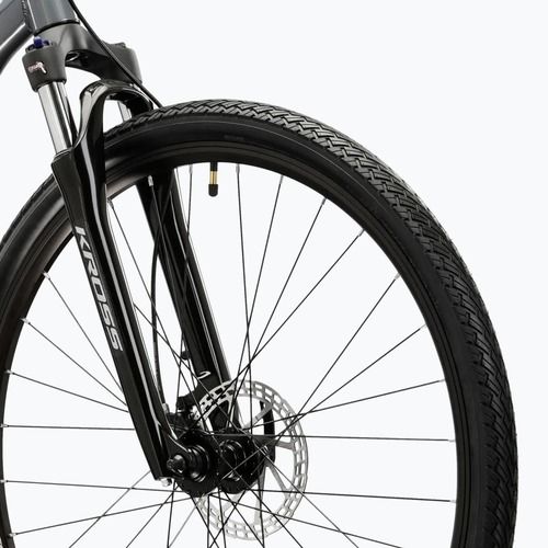 Велосипед кросовий KROSS Evado 5.0 сірий/чорний/глянець