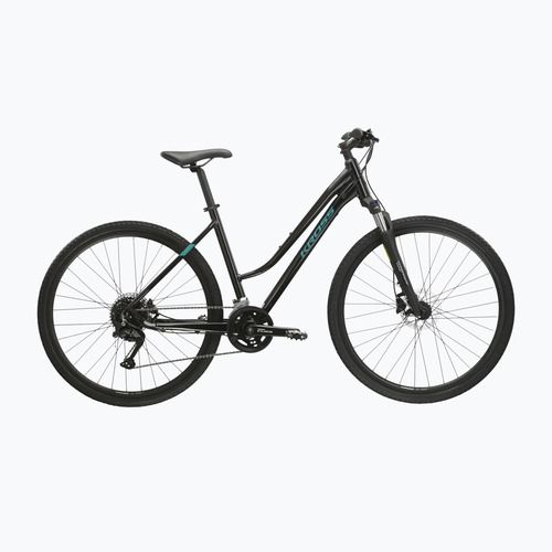Велосипед кросовий жіночий KROSS Evado 5.0 W чорний/бірюзовий/глянець